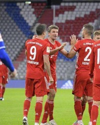  德甲霸主拜仁连胜，卫冕之路势不可挡  